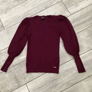 Tahari Deep Burgandy Knit Sweater Size Small #18